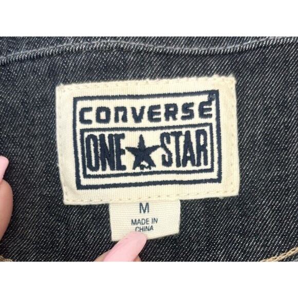 Converse One Star Military Fitted Denim Jacket Blazer Size Medium Womens - Picture 7 of 9